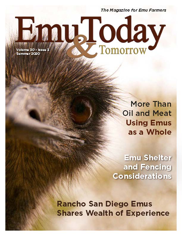 Emu Today & Tomorrow Magazine Cover for Summer 2020